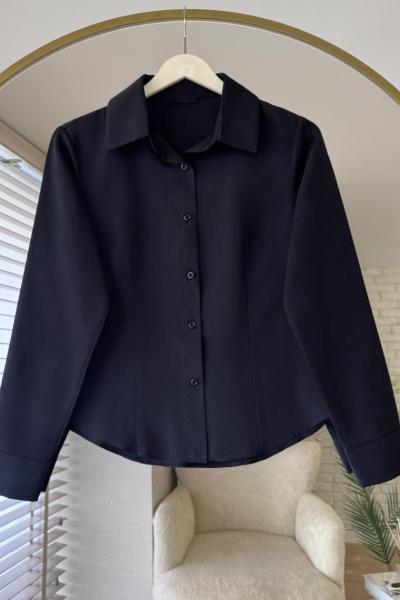 Basic Kısa Gömlek Siyah