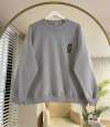 Bear Bisiklet Yaka Sweatshirt Gri