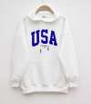 Oversize USA Sweatshirt Beyaz