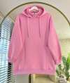 Torba Cepli Üç İplik Sweatshirt Pembe